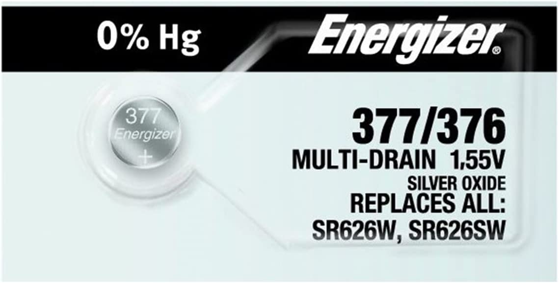 5PC Energizer 377 3761.55V Silver Oxide Watch Batteries SR626SW SR626W 377/376