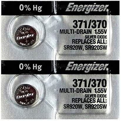 Lot de 2 piles à oxyde d'argent Energizer 371 370 SR920W SR920SW SR920W, SR920SW 1,55 V