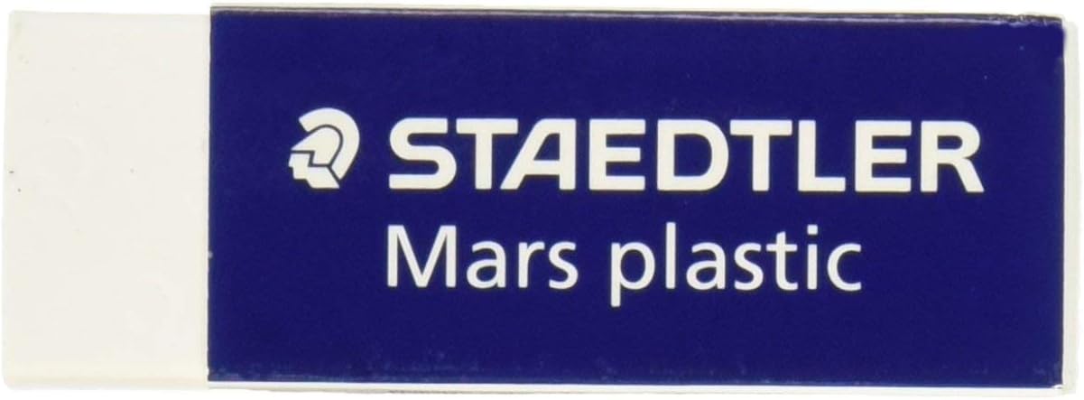Gomme en plastique Staedtler, sans latex, 2-1/2 x 7/8 x 1/2 pouces, blanche (STD52650)