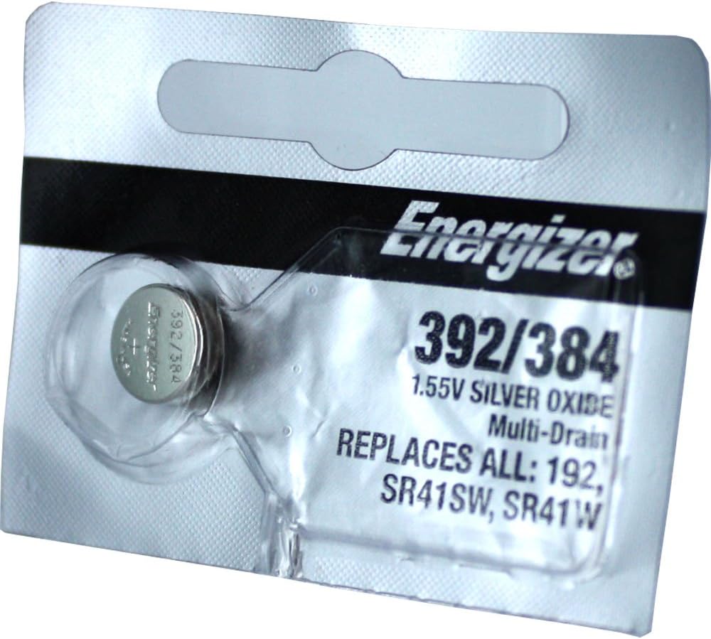 Energizer 392/384 Silver Oxide Battery: Card of 5, SR41SW, SR41W