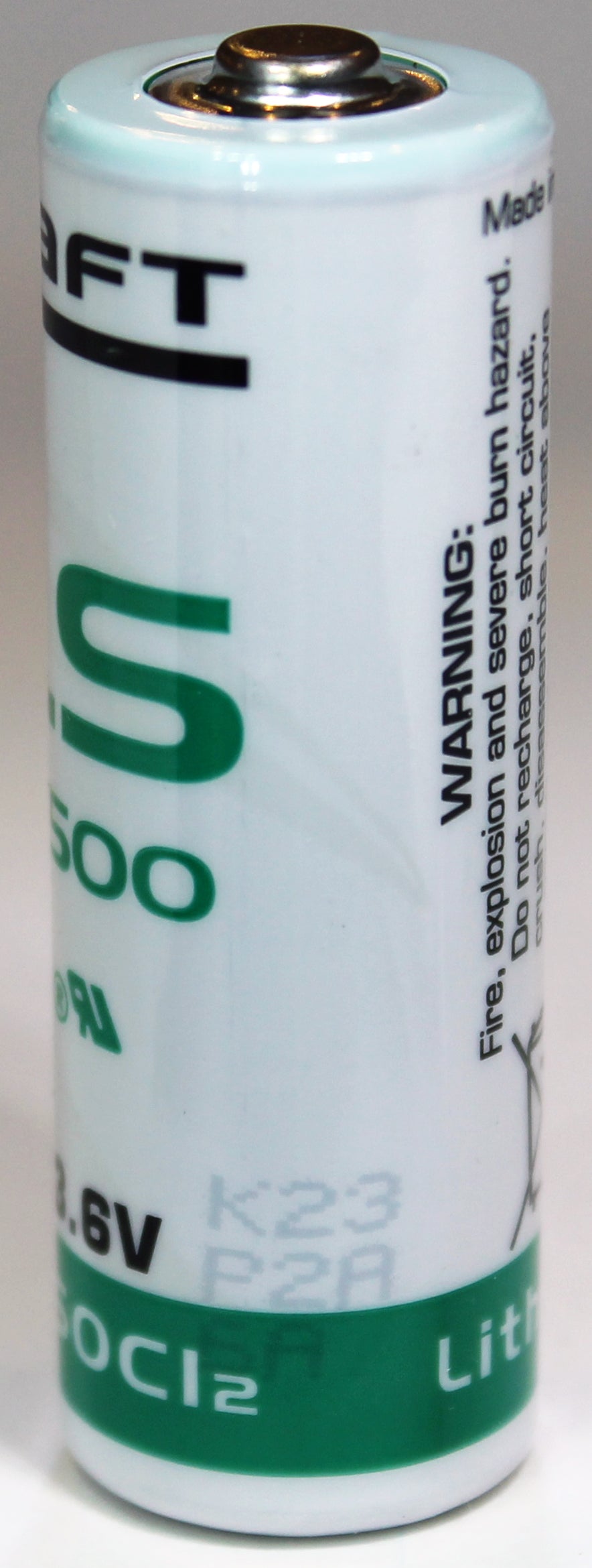 Pour batterie au chlorure de thionyle au lithium SAFT LS17500 A STD 3,6 V