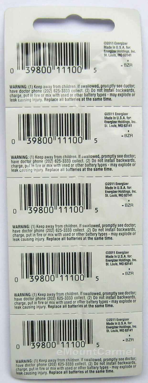 Lot de 5 piles Energizer 357 303 à l'oxyde d'argent D303, D357 D303/357 GS13 SR44SW SR44