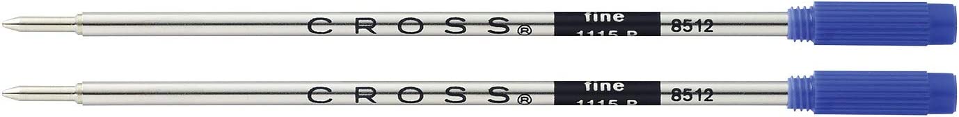 Recharge pour stylo à bille Cross, bleu fin, 2 par carte, (8512-2)