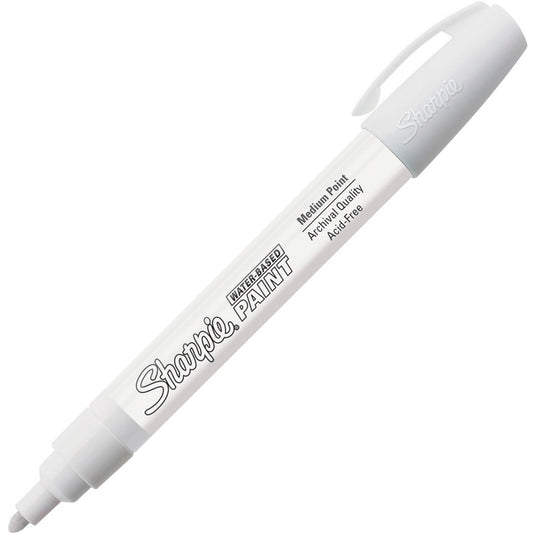 Sharpie Medium Point Poster Paint Marker, Water Based - White Barrel, One Marker