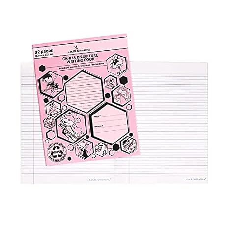 Cahier d'exercices Louis Garneau Interligne - Lignes pointillées, petit format, 7 x 9 po, 32 pages, LG10PK, 1 pièce 