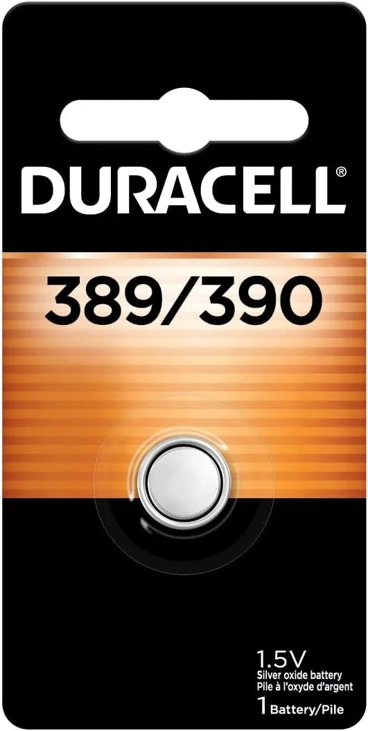 Pile médicale et de montre Duracell Silver Oxide 389/390, 1,5 V SR1130W SR54