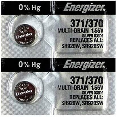 2PC Energizer 371 370 SR920W SR920SW Silver Oxide Battery SR920W, SR920SW 1.55V