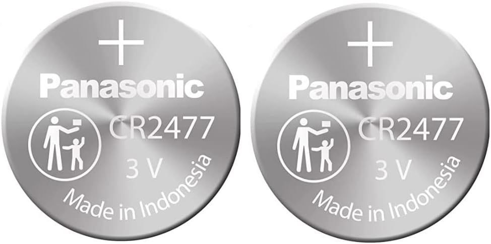 Panasonic CR2477 3V Lithium Cell Battery (Pack of 2) - Bulk Packaging