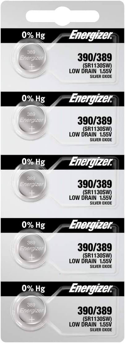 Energizer 390/389 Silver Oxide Batteries 5PC SR1130SW