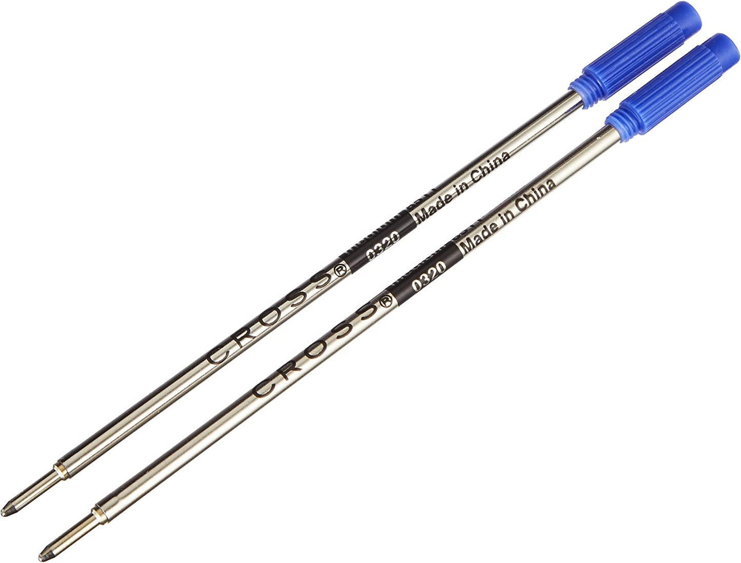 Recharges Cross 8511-2 pour stylos à bille, taille moyenne, encre bleue, 2/paquet (85112) 