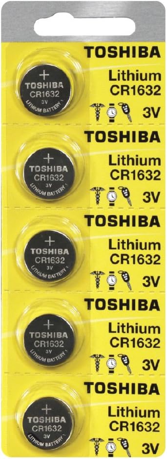 Pile bouton au lithium Toshiba CR1632 3 volts 5 piles 3 V 