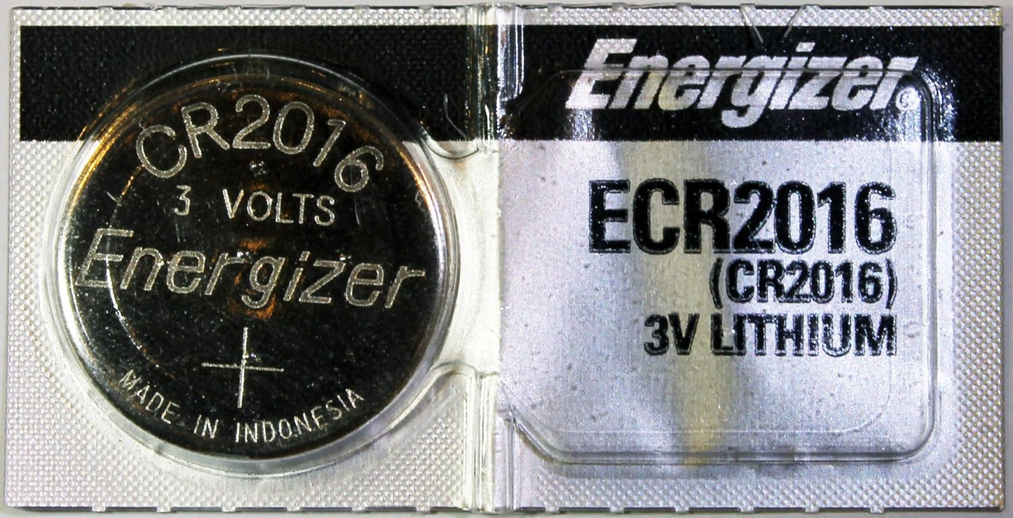 5PC Energizer CR2016 ECR2016 2016 3V LithiumCell Battery