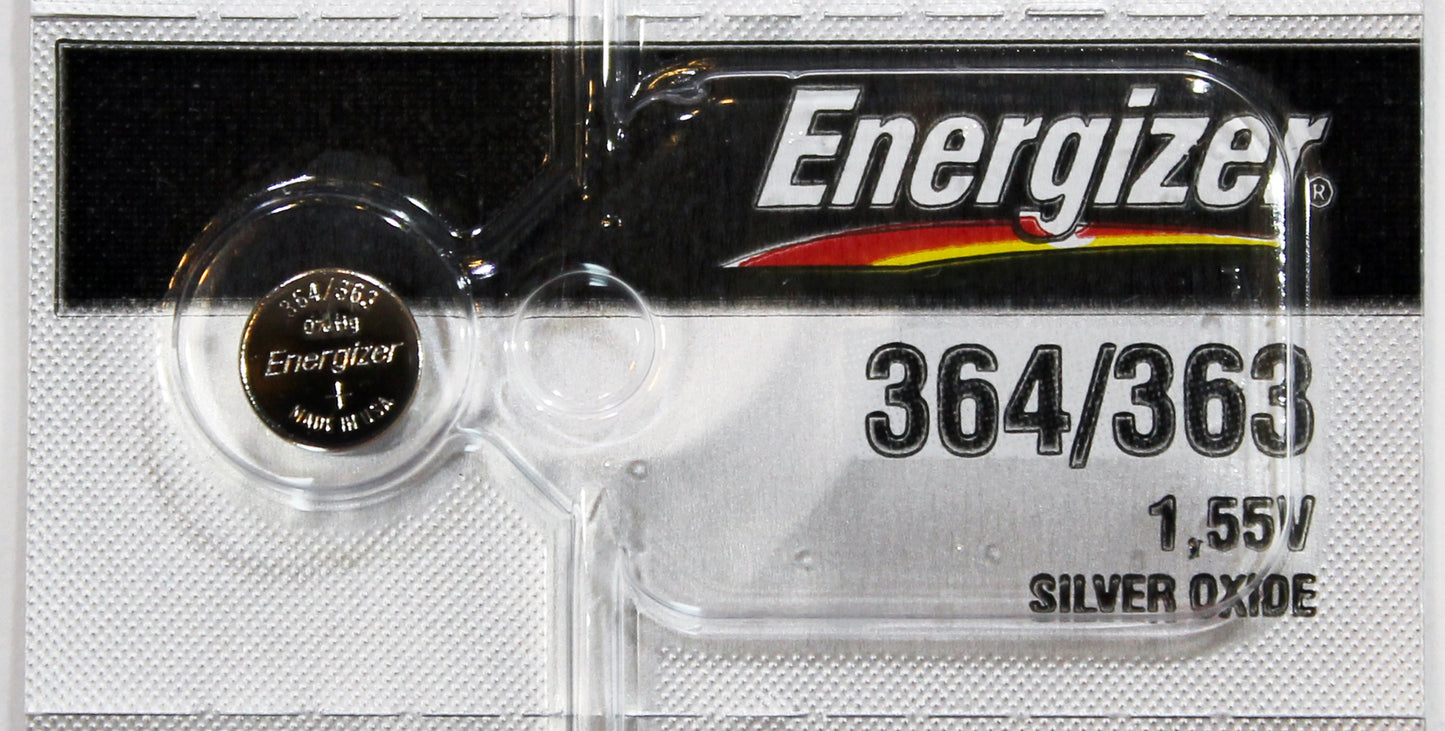 5PC Energizer Watch Batteries 364/363 SR621SW Battery 1.5V 364 363 Sliver Oxide Battery