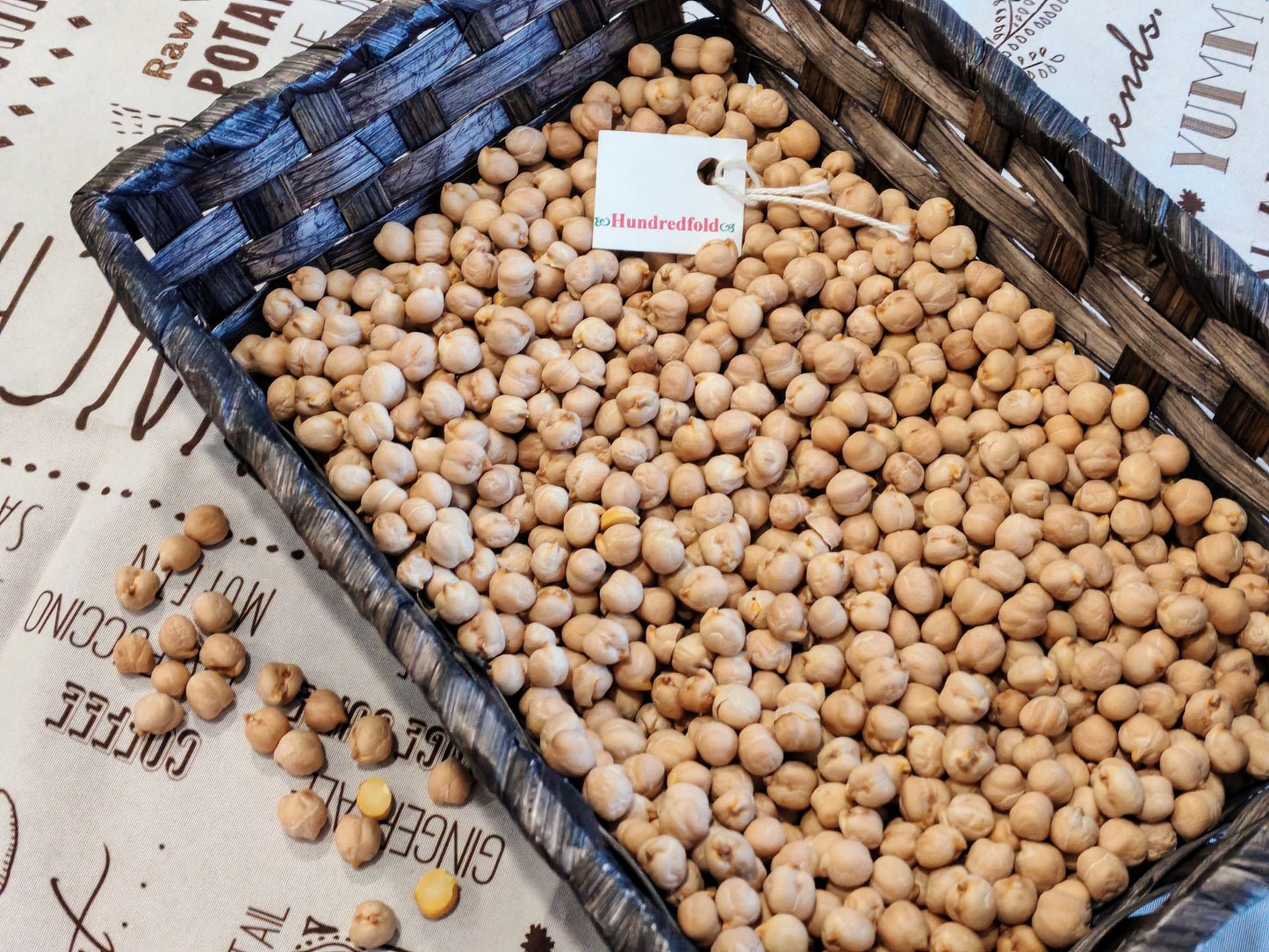 Pois chiches crus séchés certifiés biologiques Hundredfold pour la cuisson, pois chiches, pois chiches, sans OGM, végétaliens, sans gluten, 2 lb (908 g), produit du Canada, laxatif naturel améliorant la digestion