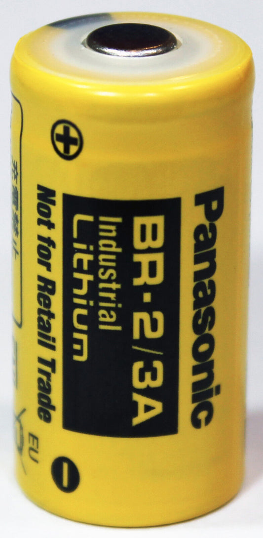 2PC Panasonic BR-2/3A BR-2/3ASSP 3V Lithium Battery BR17335, BR2/3ASSP BR2/3A 3V, Non-Rechargable