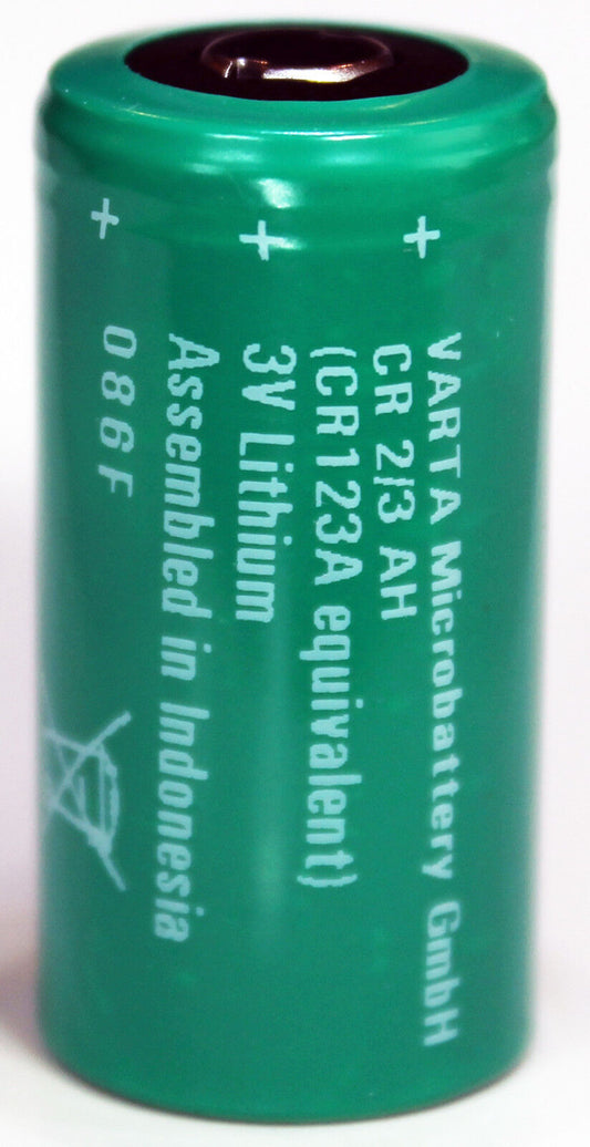 2PC Varta CR2/3AH 3V Lithium Maganese Dioxide 2/3A Batteries, CR 17345, CR17345