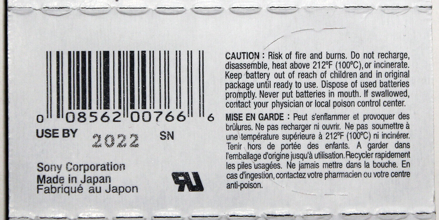 Lot de 5 piles bouton au lithium Sony CR-1216 CR1216 3 V, meilleures d'ici 2028, fabriquées au Japon