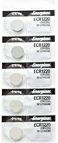 Lot de 5 piles bouton Energizer CR1220 3 V au lithium ECR1220 pour clé à distance ECR1220