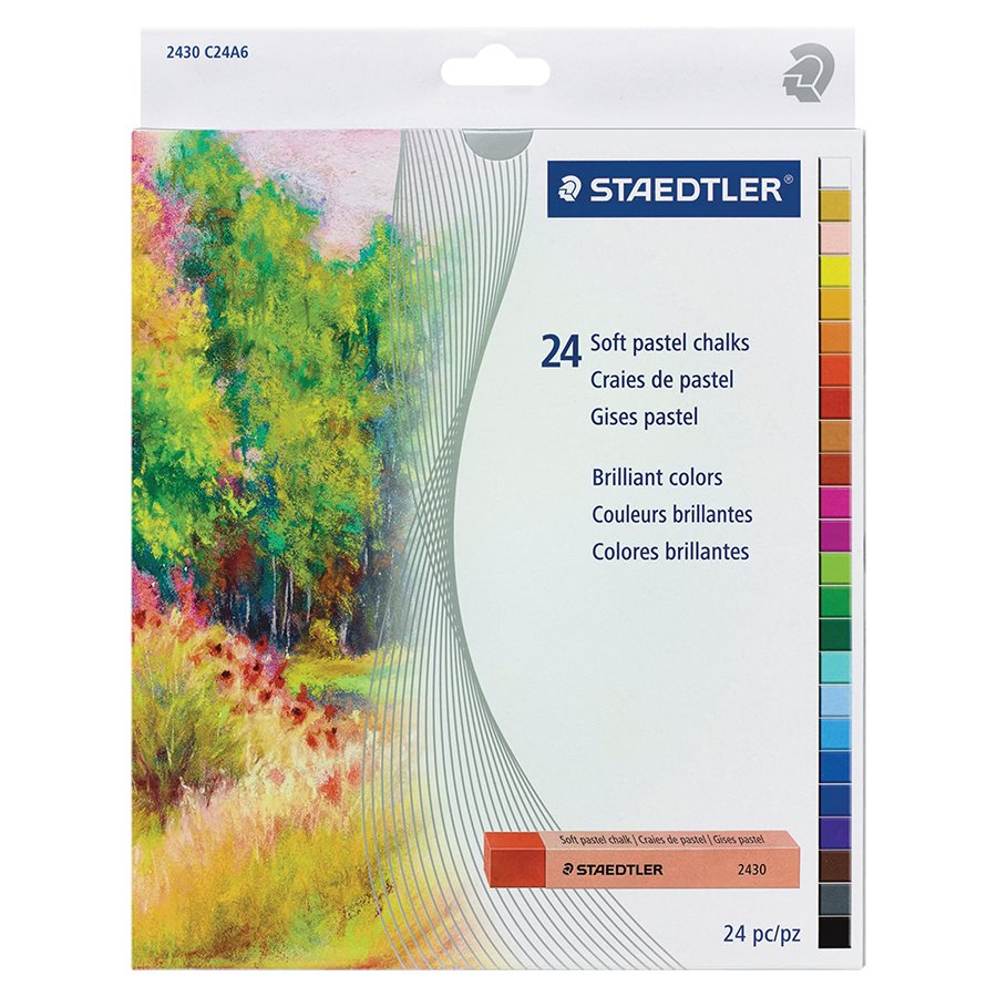 Staedtler Karat Premium Quality Soft Pastel Chalks, 2430C24