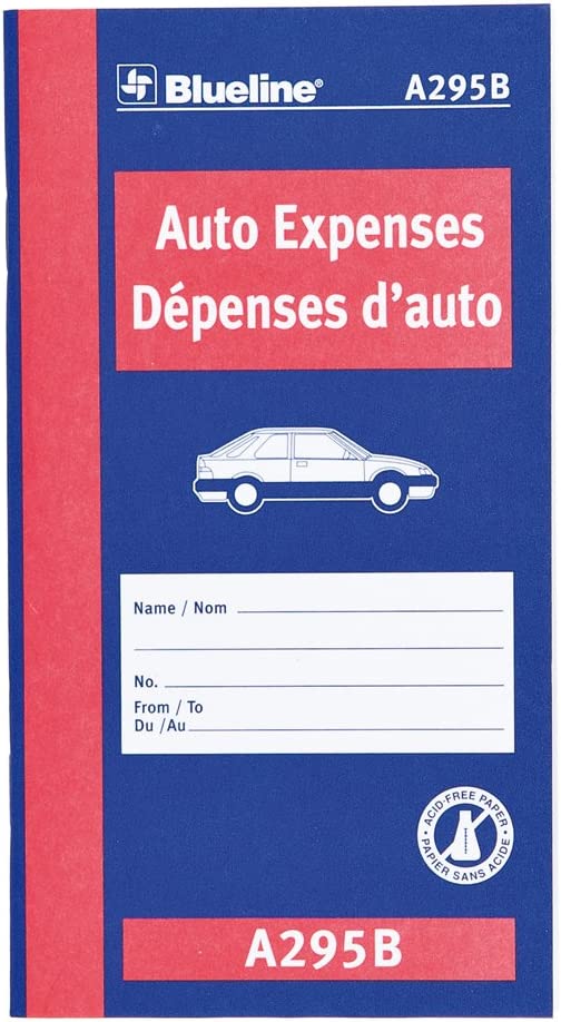 Blueline Auto Expenses Log Book, 32 Pages, Bilingual, 6-3/8" x 3-1/2" (A295B)