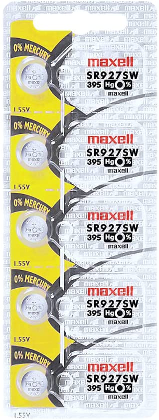 5PC Maxell 395 Silver Oxide Watch Batteries SR927SW AG7 LR927 399 LR57 SR57 195 LR926 Blister Packed