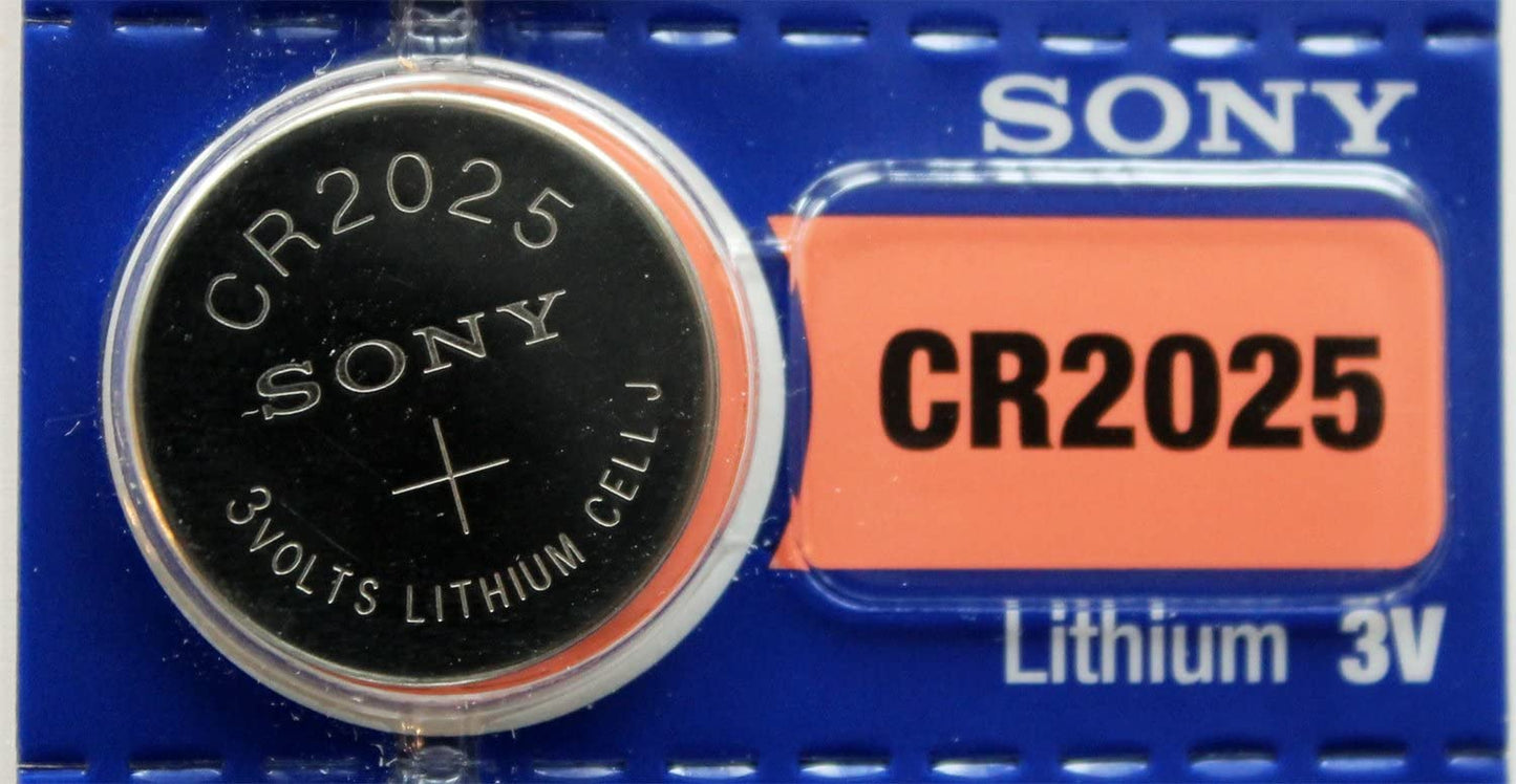 Lot de 5 piles bouton Sony CR2025 3 V au lithium 2025 authentiques, fraîchement emballées par Sony, à consommer de préférence avant 2028