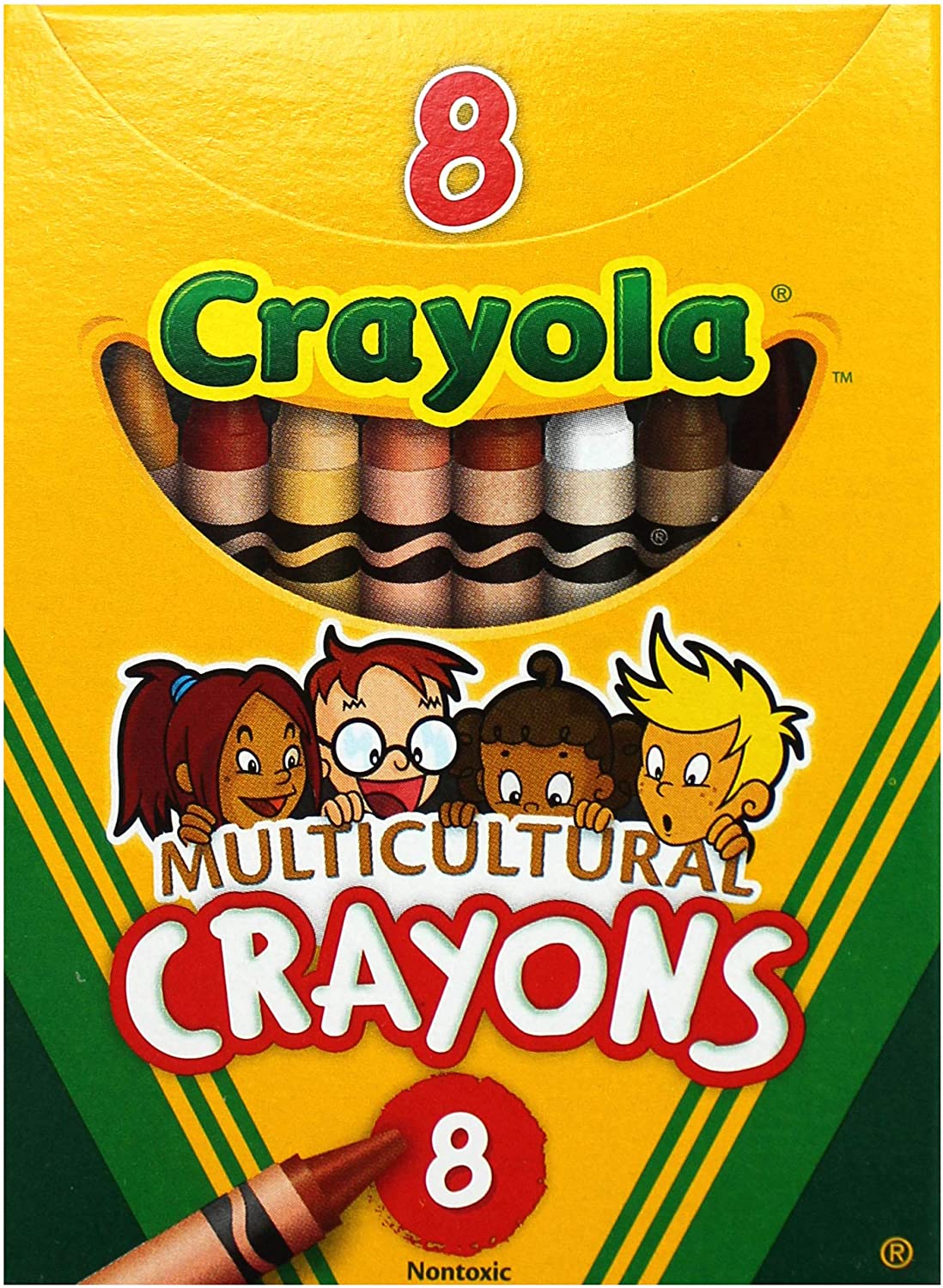 Crayola Multicultural Crayons (Pack of 8 Crayons), Nontoxic, Made in USA