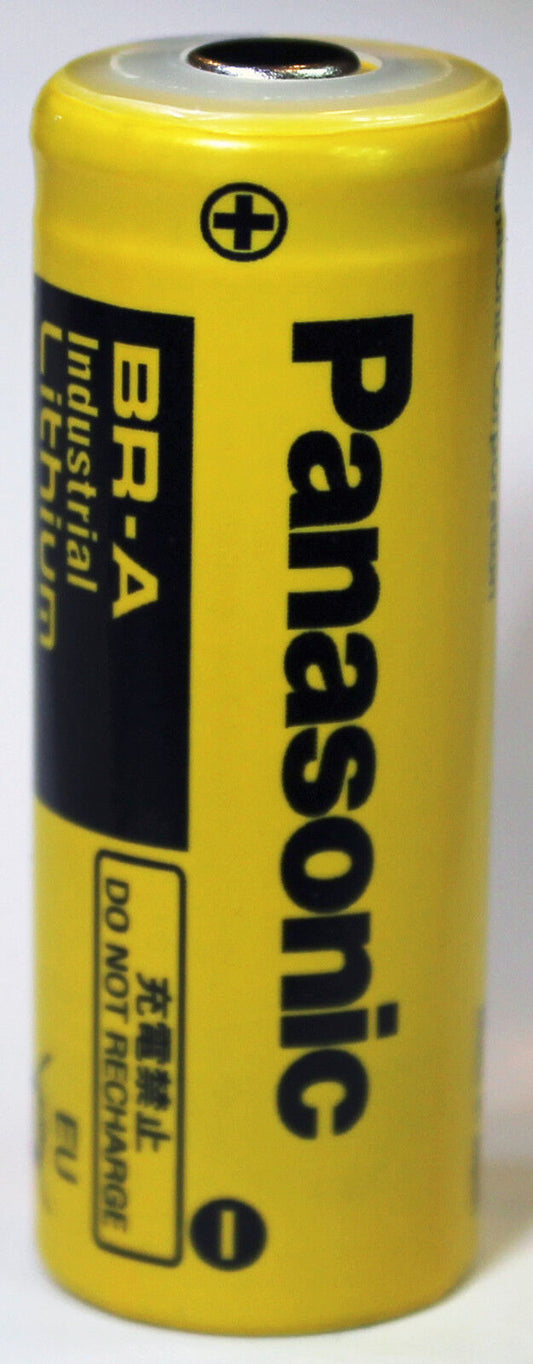 2PC Panasonic BR-A 1.8AH 3V Lithium Battery - Non-Rechargeable, Made in Japan